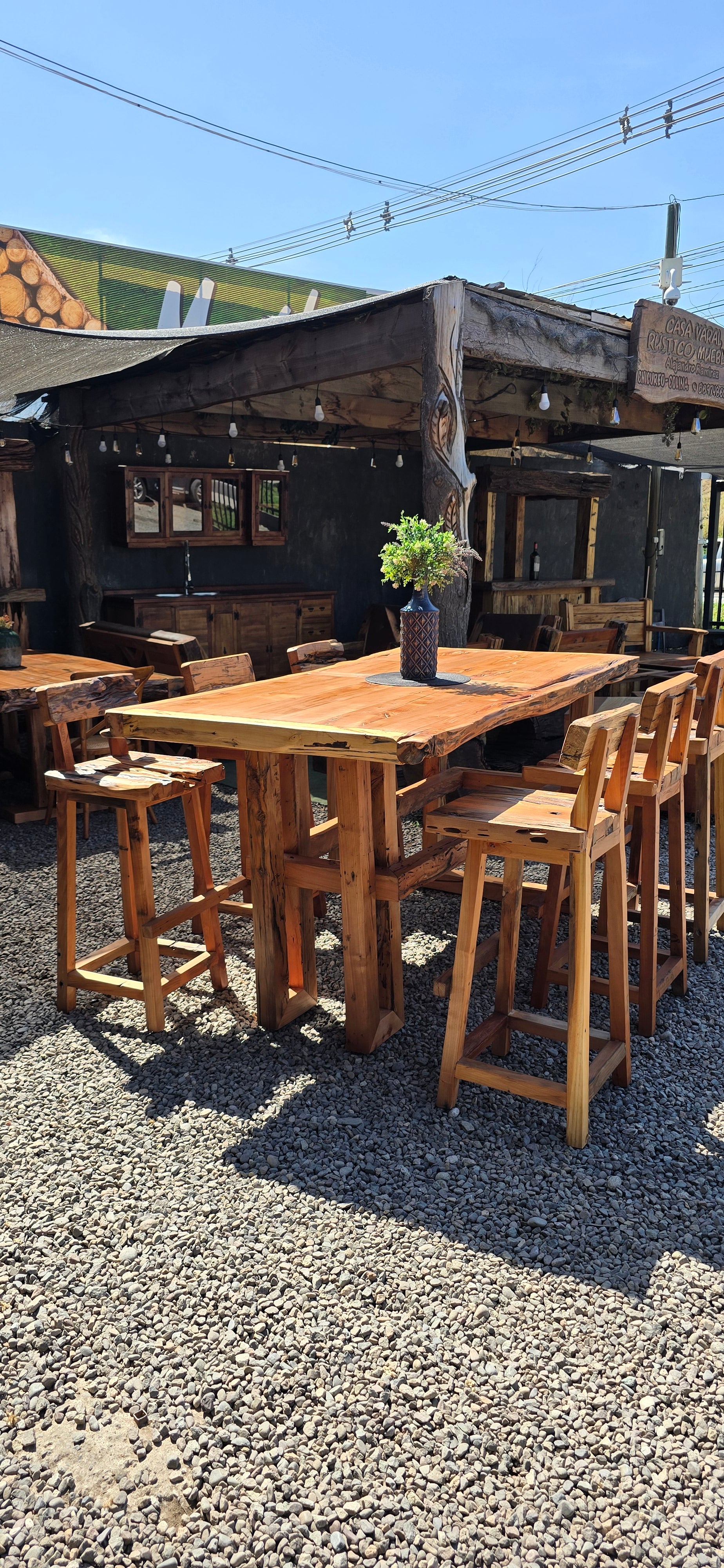Juego de Mesa alta con Pisos de Bar