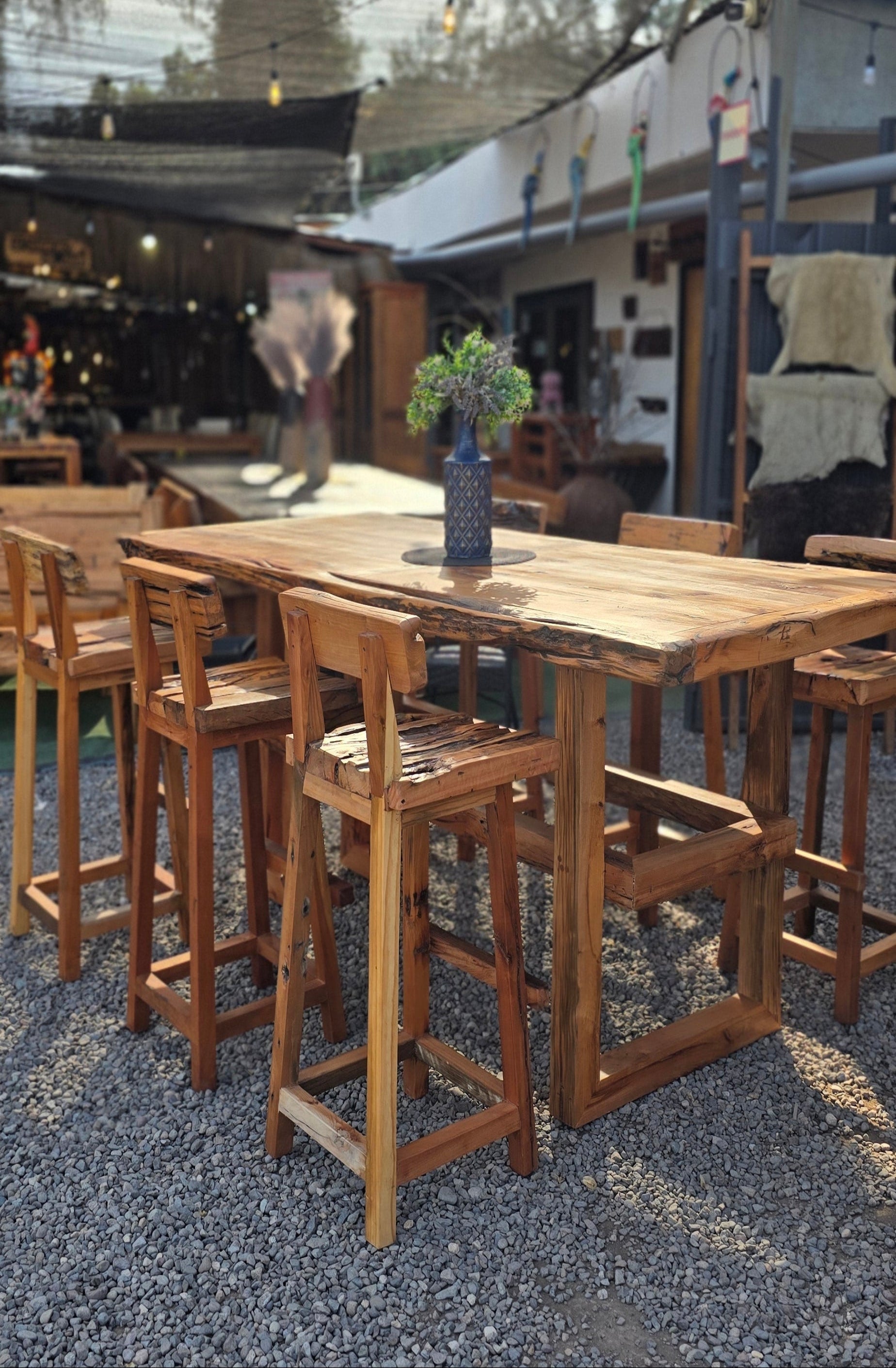 Juego de Mesa alta con Pisos de Bar