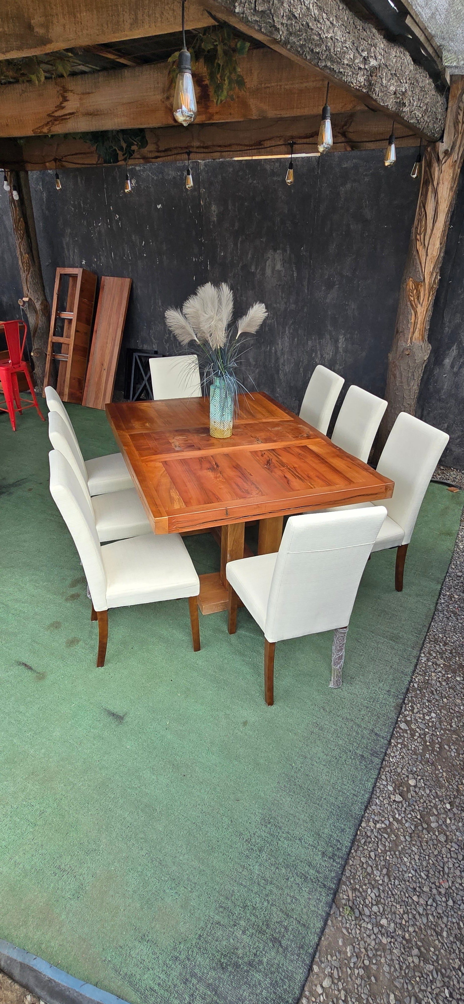 Mesa Roble Puzle Listada