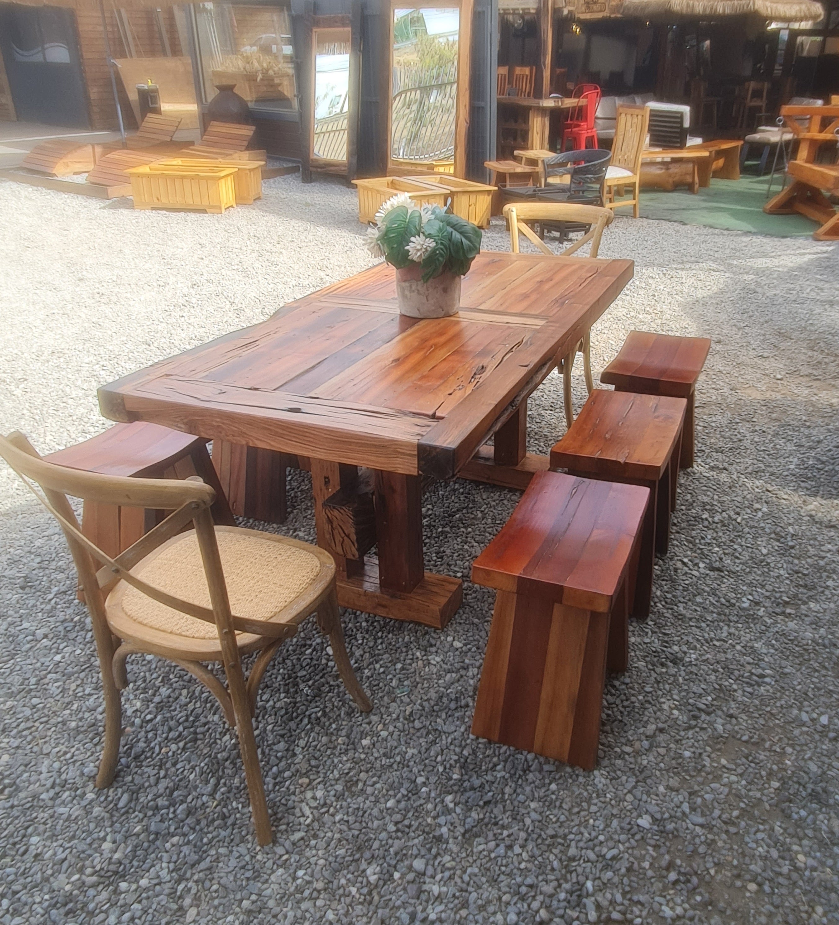 Mesa de Roble con Durmiente 180x90