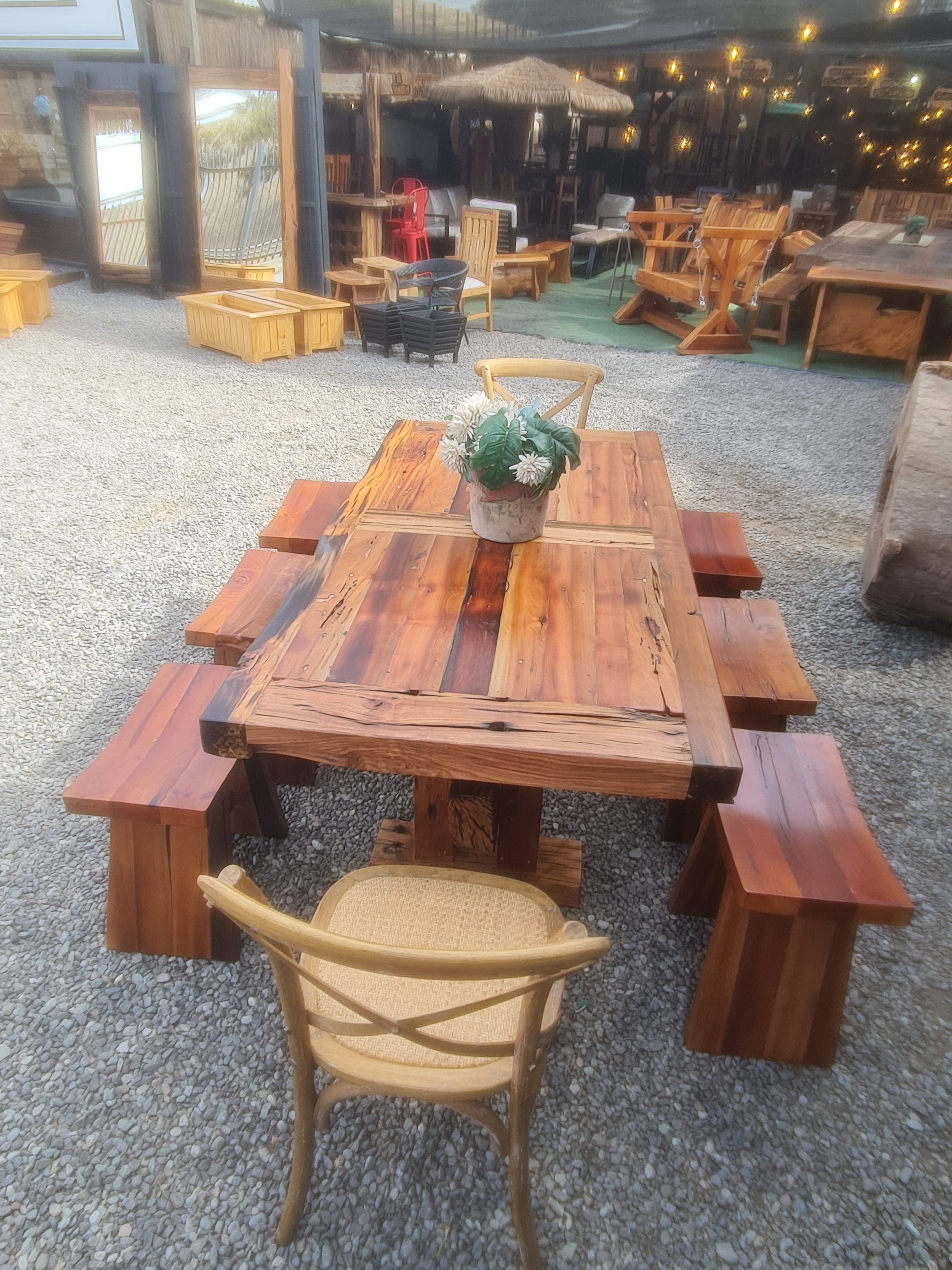 Mesa de Roble con Durmiente 180x90