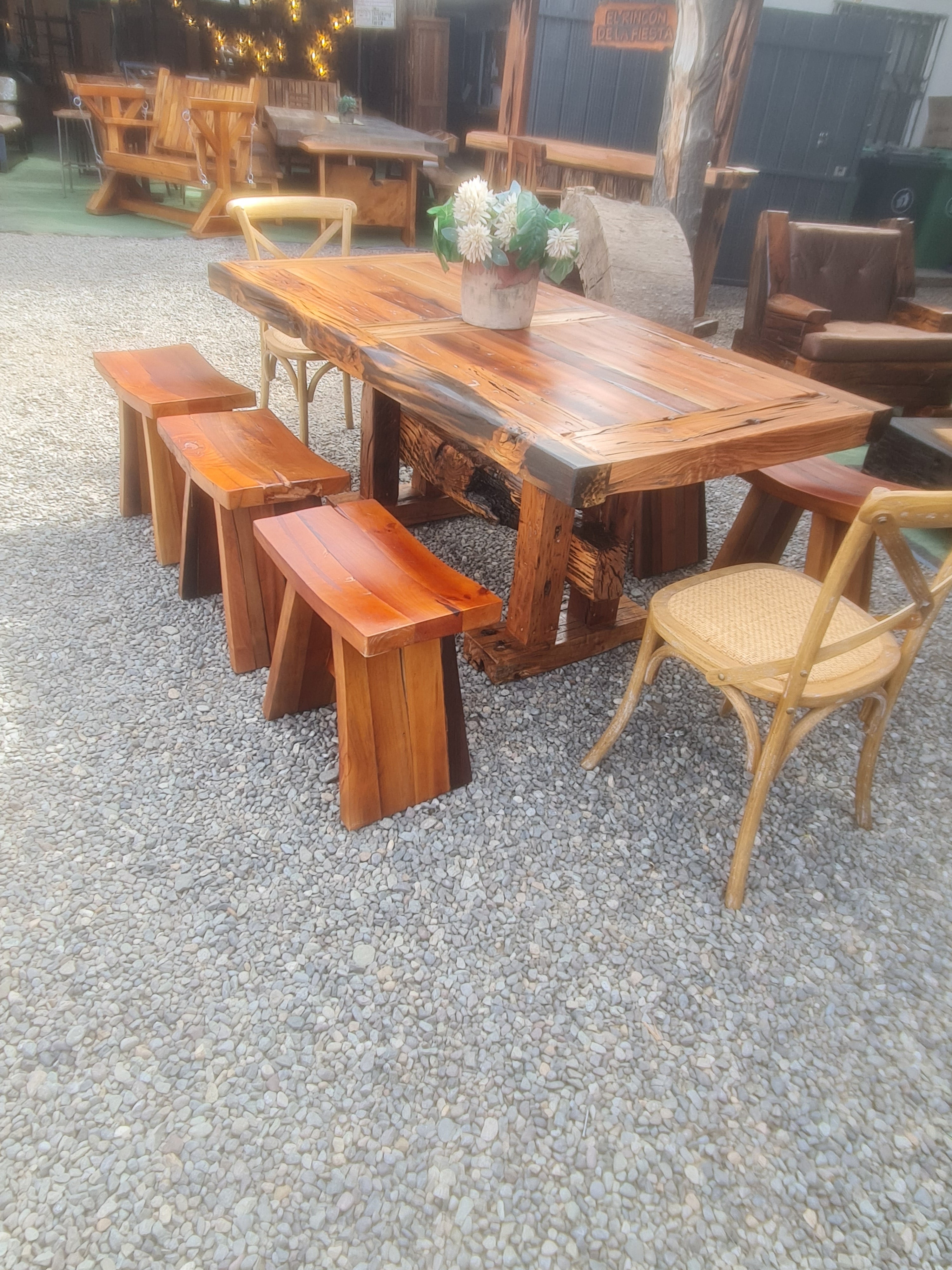 Mesa de Roble con Durmiente 180x90
