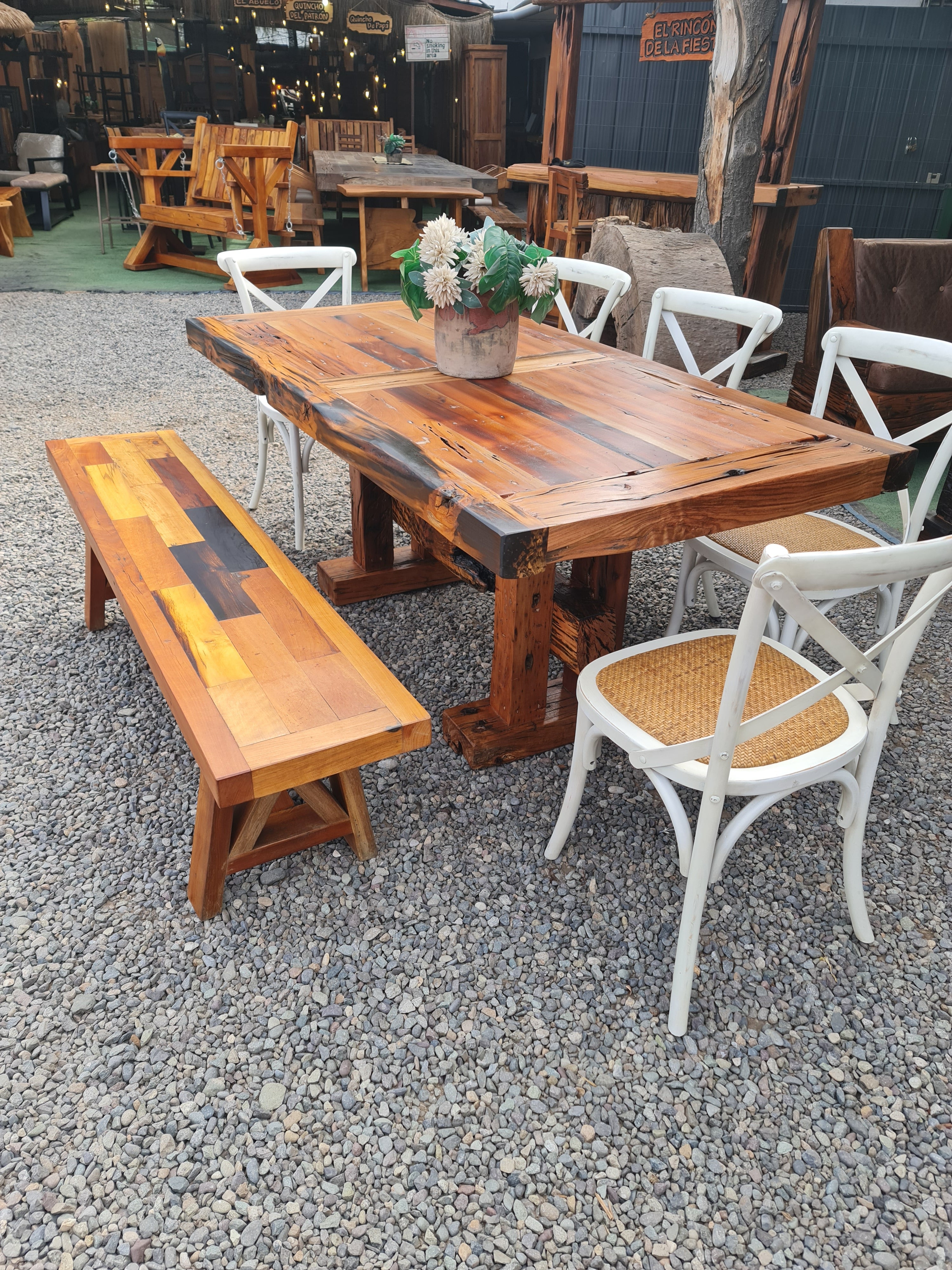 Mesa de Roble con Durmiente 180x90