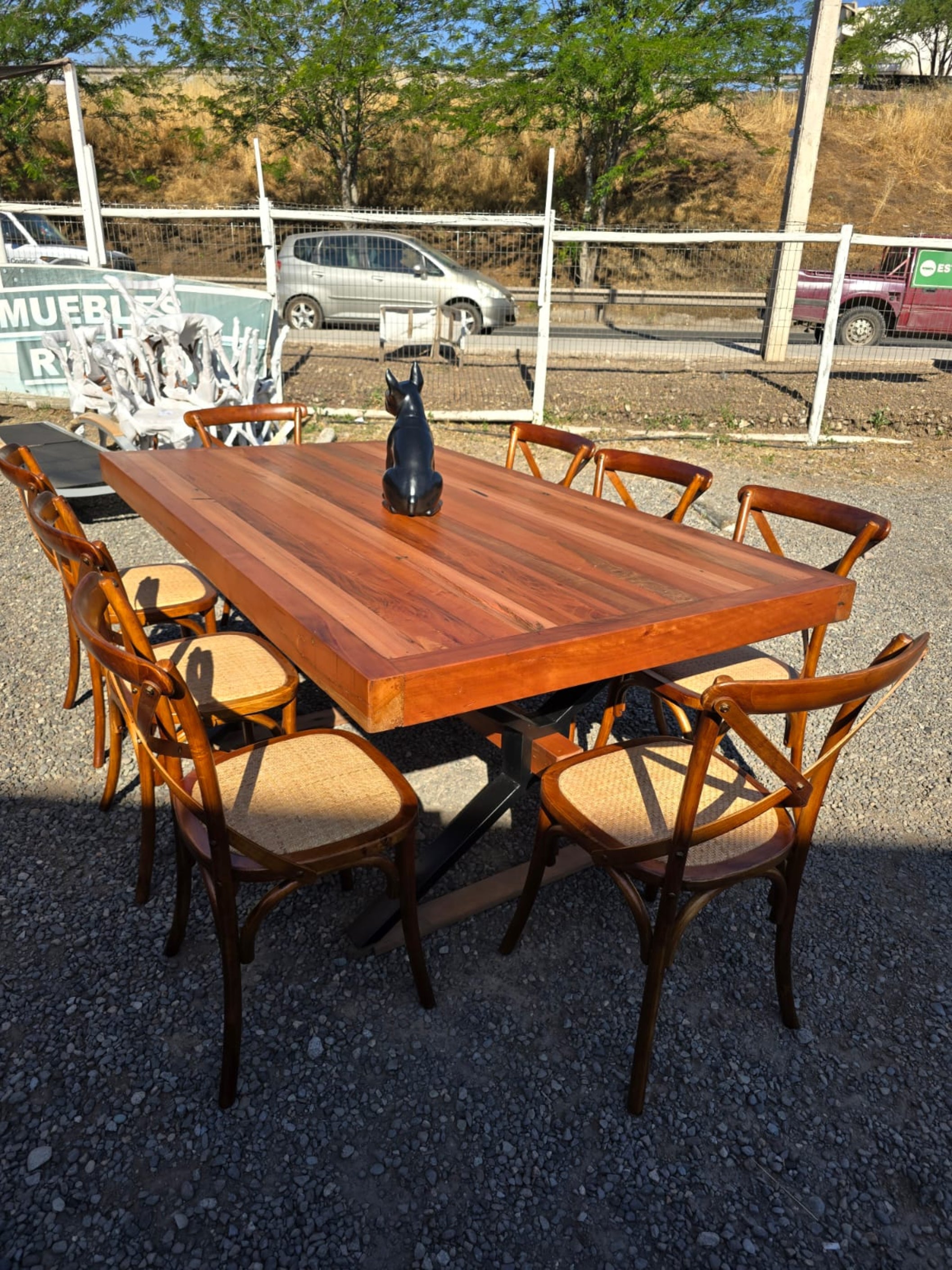 Juego de comedor con sillas retro Cafe