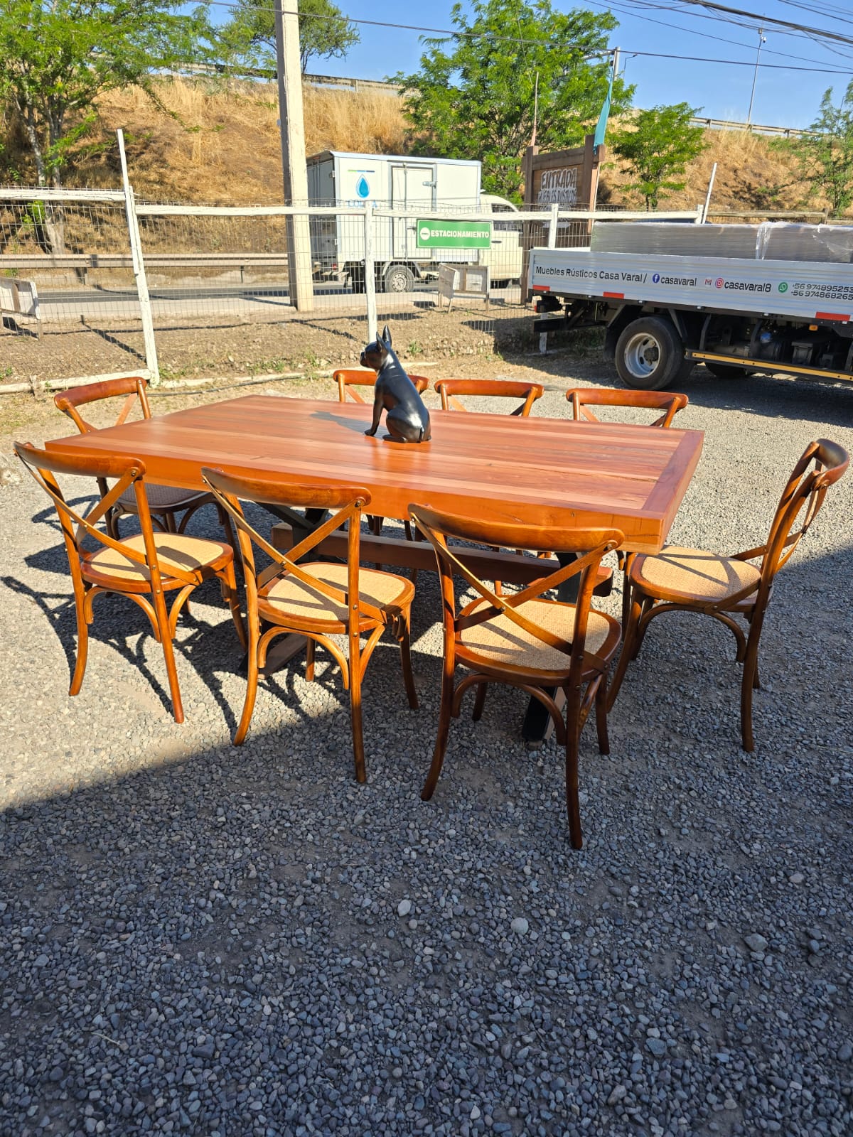 Juego de comedor con sillas retro Cafe