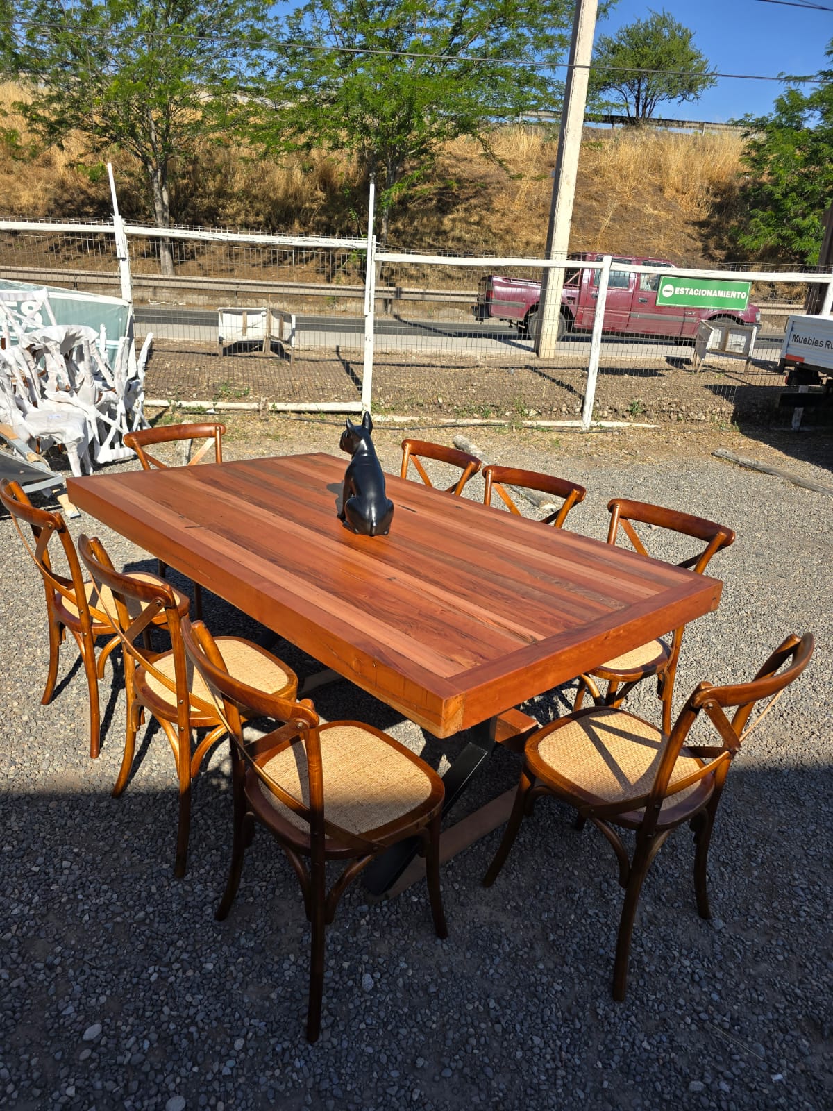 Juego de comedor con sillas retro Cafe